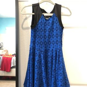 Blue and black dress